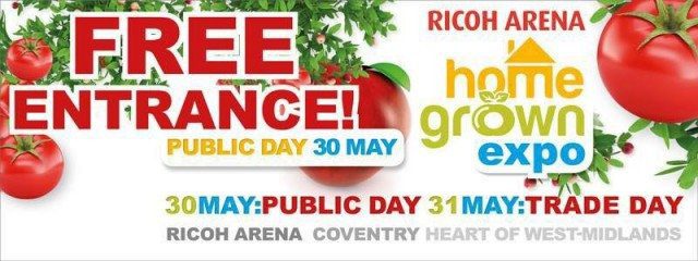 Free Admittance! Homegrown Expo 2015: Ricoh Arena, Coventry, UK