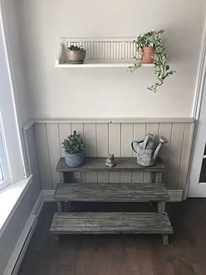 Seed starting shelf