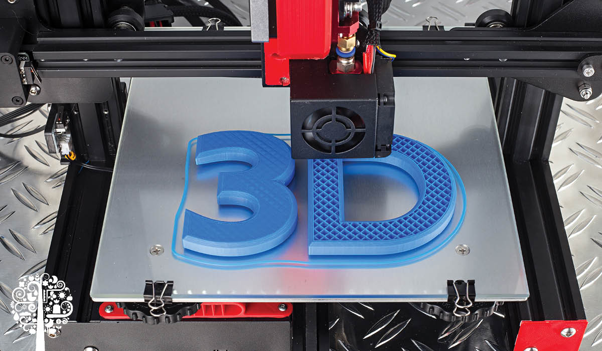 impresora 3D en el jardín