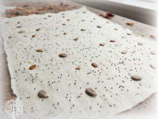 DIY seed wrapping paper.