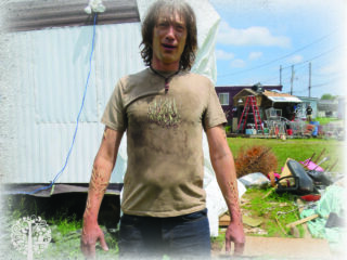 Jacob Rolfe on the set of Trailer Park Boys. 