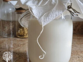 Pour in milk after three days.