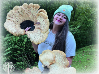 Foraging with Whitney.