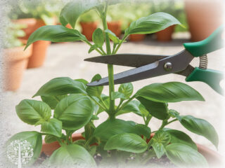 Topping basil
