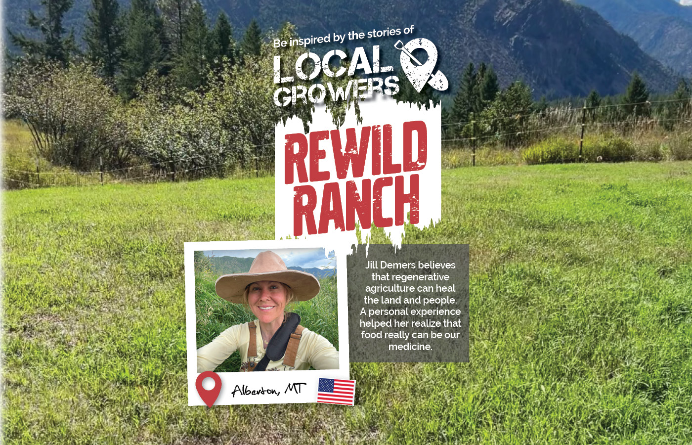 a woman in a hat in a field at ReWild Ranch
