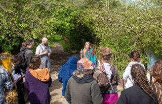 All Things Fungi participants learning from Cary Anne