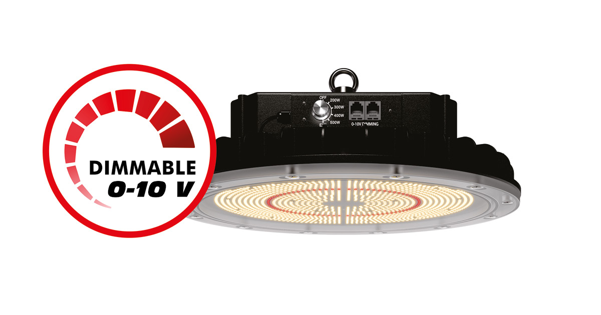 PRO GROW – 300 & 500 W UFO (0-10 V Dimmable)