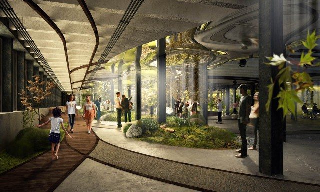 Lowline renderings of Raad Design's underground green space vision. (Courtesy of Imagur)