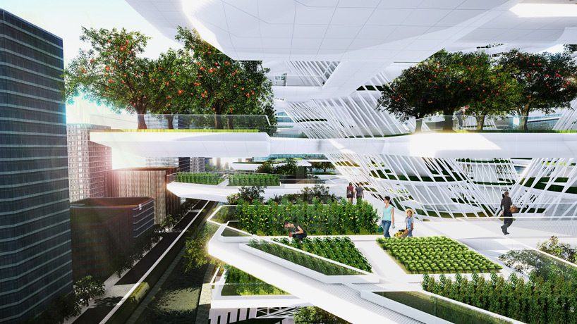 Urban Seoul Skyfarm: Exterior Garden Tiers